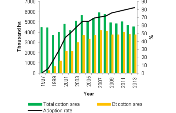 Adoption and Uptake Pathway of GM Technology by Chinese Smallholders: Evidence from Bt Cotton Production
